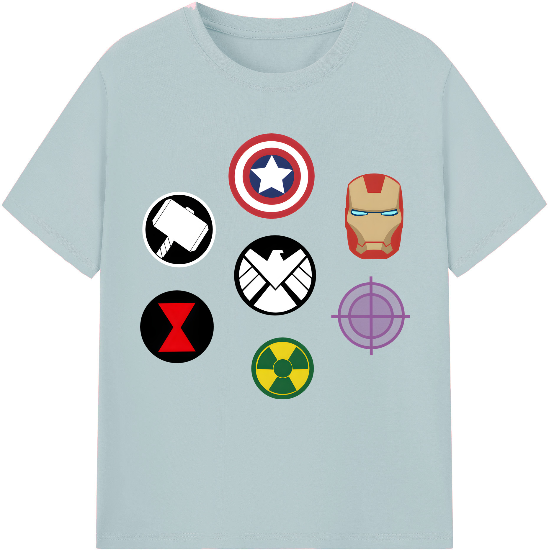 （画像用） アベンジャーズ The Avengers 綿100％半袖Tシャツ（フロントプリント）